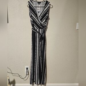 NWT Nina Leonard Stripped Jumpsuit